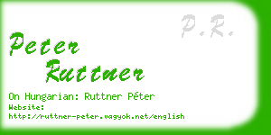 peter ruttner business card